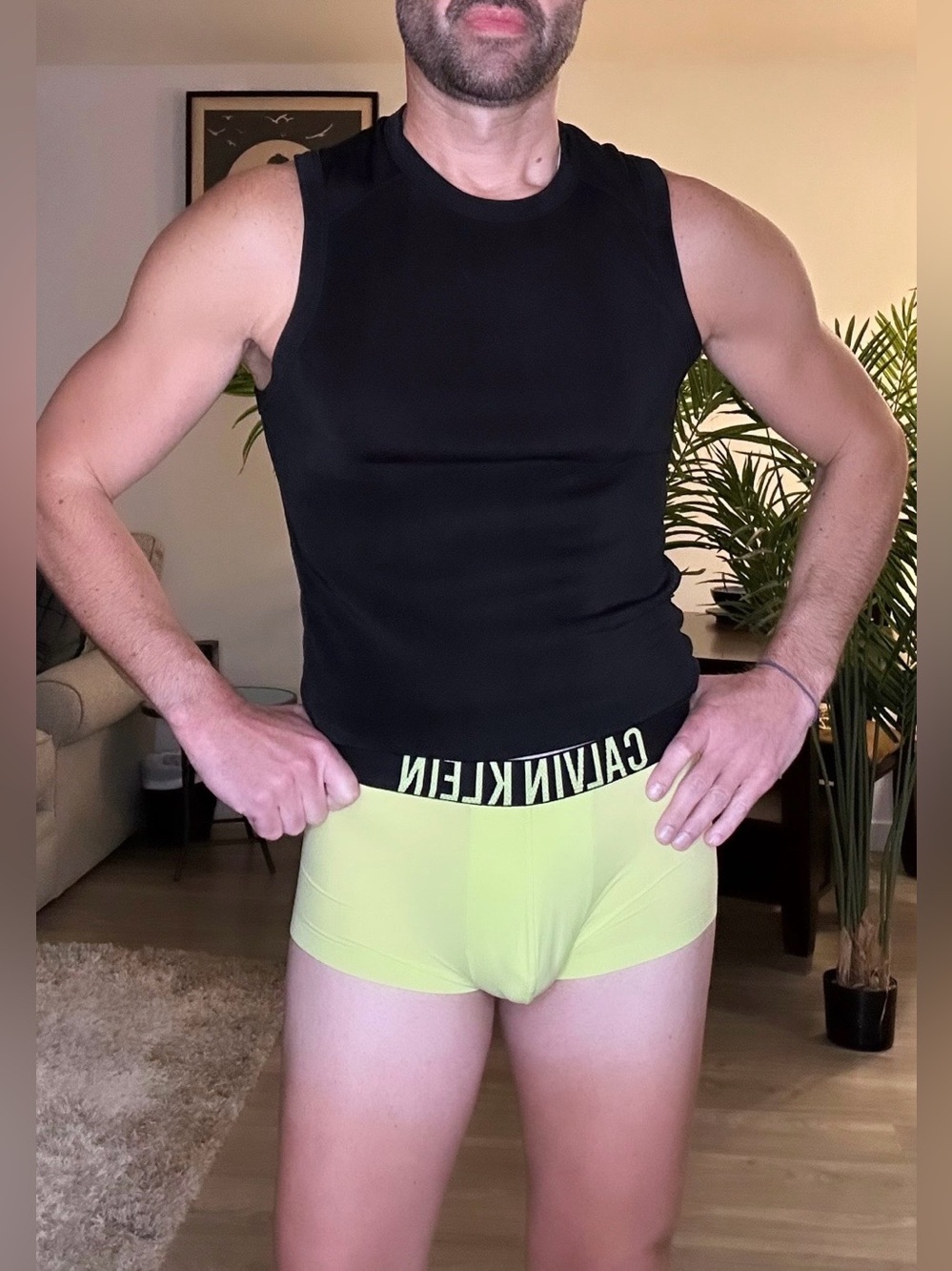Calvin Klein Intense Power Motion Low Rise Trunk in Neon Green (Small)🩲